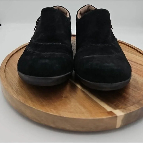 Naturalizer Natural Soul Shoes Womens 9.5 M Black Suede Slip On Zip - Picture 2 of 7